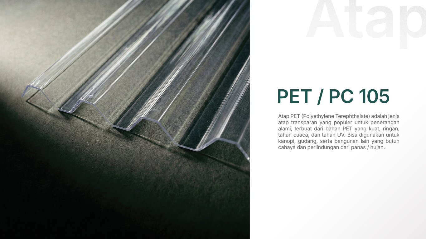Atap PET / PC 105 Transparan
