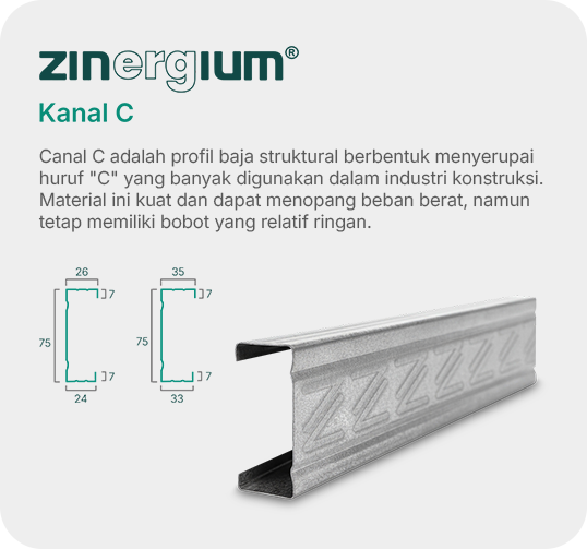 Kanal C ZINERGIUM® (Truss Baja Ringan)
