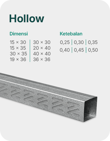 Hollow Plafon ZINERGIUM® (20x40 & 40x40)